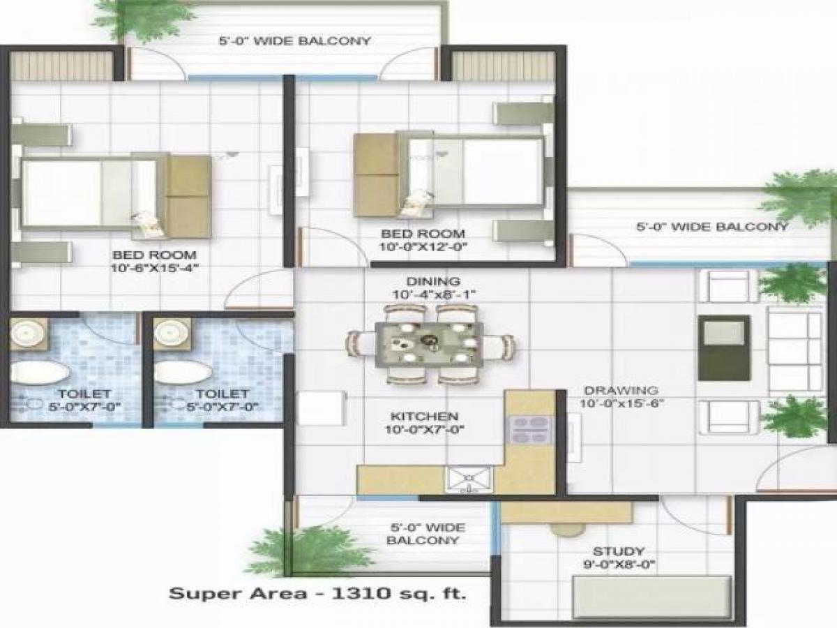 2 bedrooms House in Noida, India No. 43408