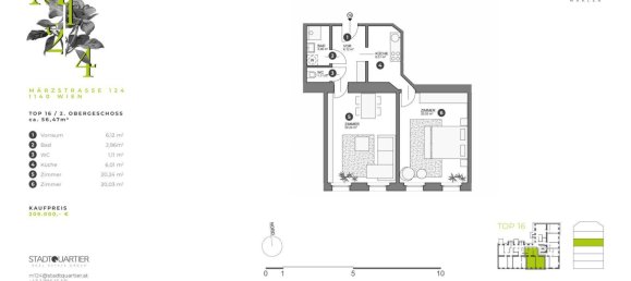 2 rooms Apartment in Penzing, Austria No. 240480 14