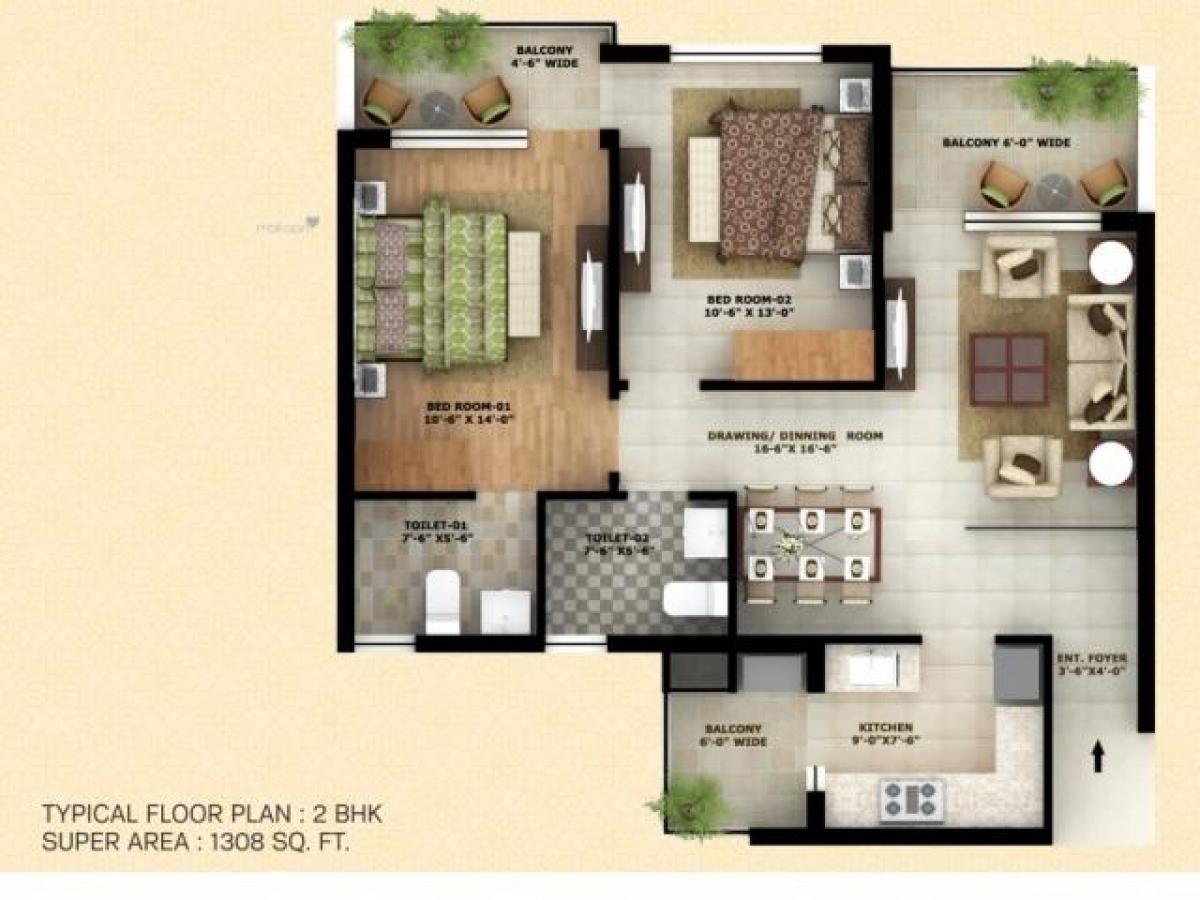 2 chambres Maison à Mohali, India No. 48632