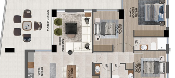 Apartamento de 3 dormitorios en Mouttagiaka, Cyprus No. 16662 9