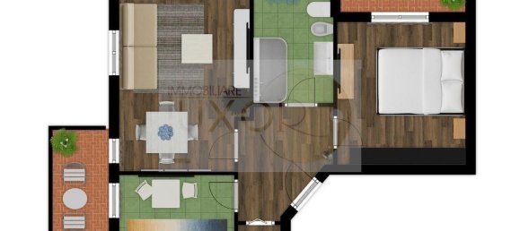 Квартира с 2 комнатами в Бульчаго, Италия № 33269 22