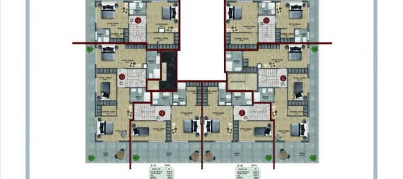 Квартира 1+1 в Аланья, Турция № 13216 14