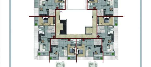 Квартира 1+1 в Аланья, Турция № 13216 13