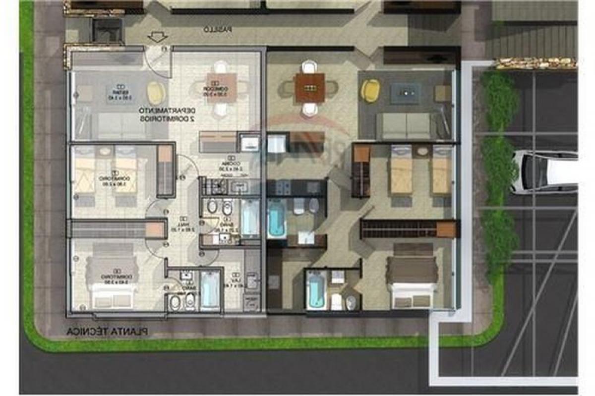 Apartamento de 2 dormitorios en Mendoza, Argentina No. 58178