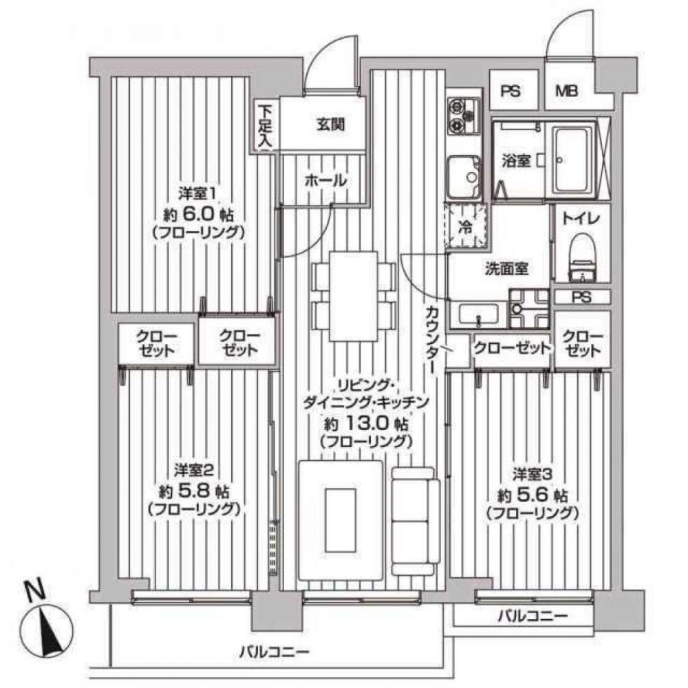 3 bedrooms Apartment in Hyogo, Japan No. 3168