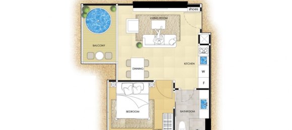 Condominio de 1 dormitorio en Pattaya, Thailand No. 4208 4