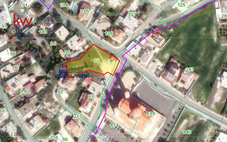1550 m² terreno en venta en Lympia, Nicosia, Cyprus № 181164