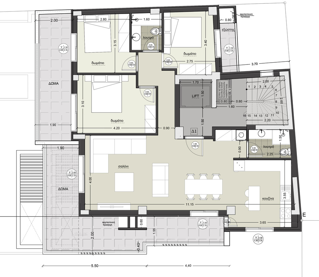 Apartamento T3 em Thessaloniki, Greece N.º 52633