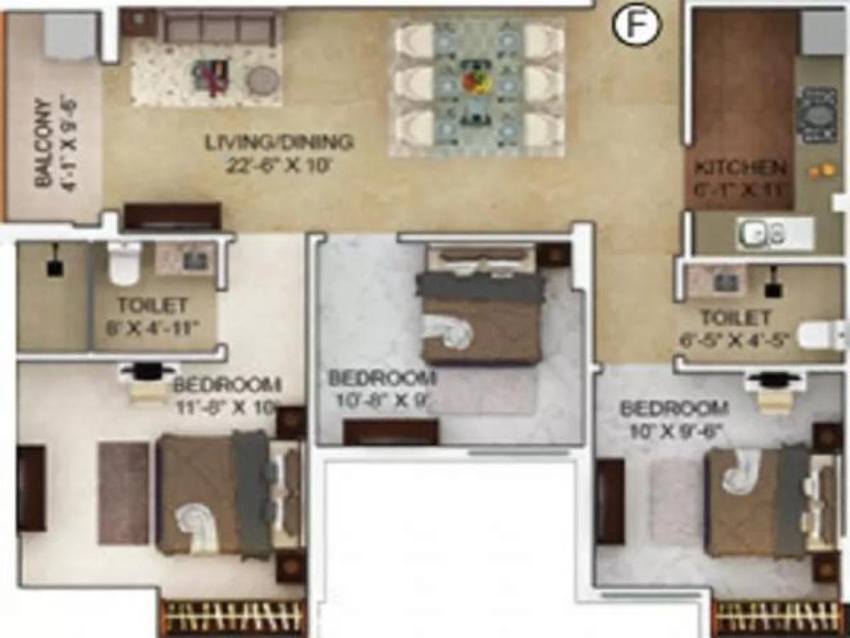 Дом с 3 спальнями в Колката, Индия № 44392