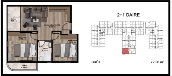 Studio in Mersin, Turkey, Nr. 15673 17