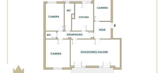 Квартира с 5 комнатами в Палермо, Италия № 37362 35