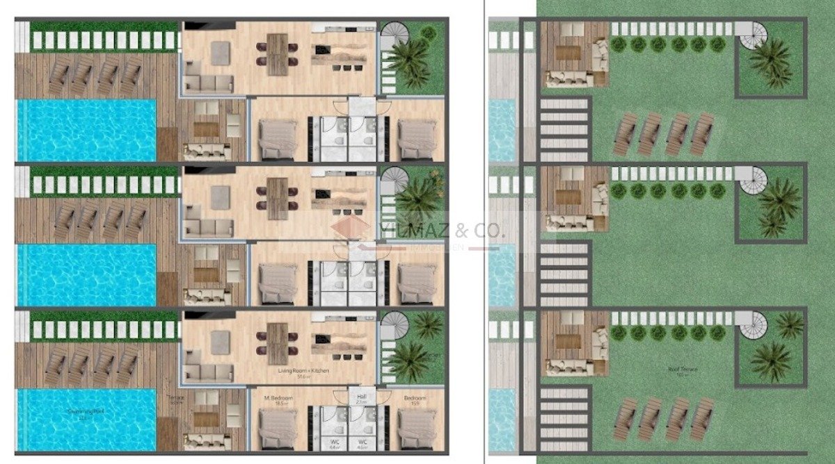 Ático de 2 habitaciónes en Ammochostos, Cyprus No. 23786