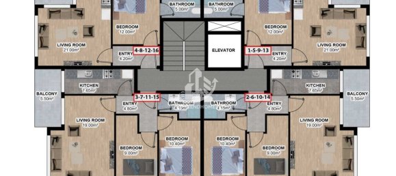 Penthouse 1+1 in Alanya, Turkey No. 4854 17