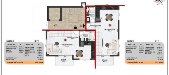 2 rooms Apartment in Cikcilli, Turkey No. 14819 30