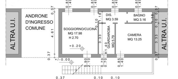 2غرفة شقة في Capriate San Gervasio, Italy رقم 6720 27