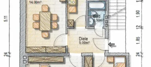 4 rooms Duplex in Lower Saxony, Germany No. 282714 21