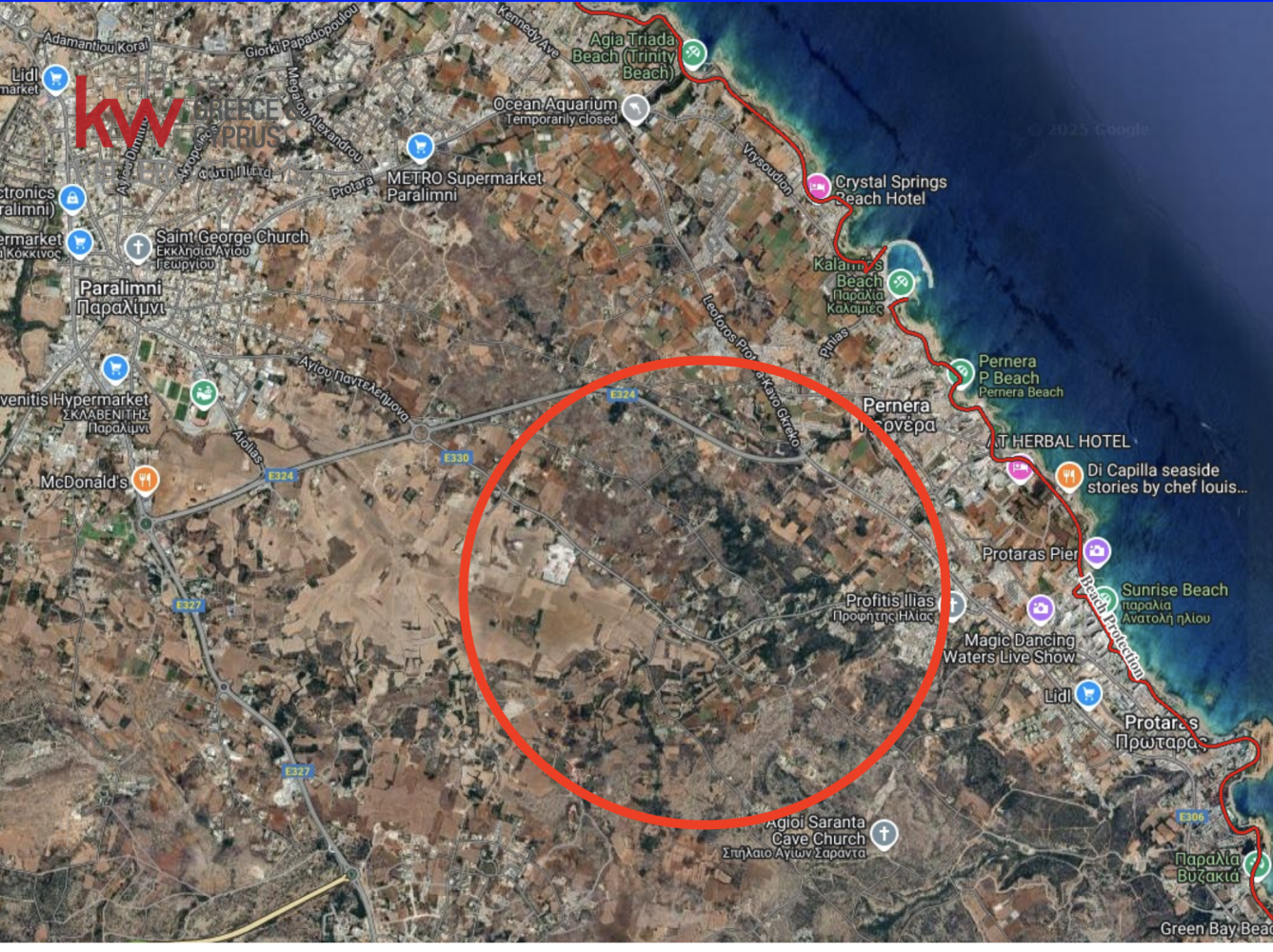 Земельный участок 10235м² в Паралимни, Кипр № 26865