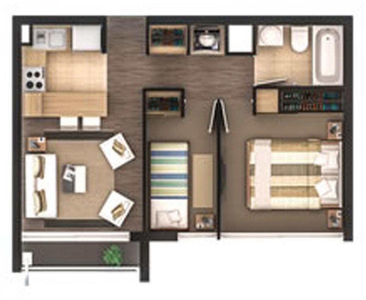 2 bedrooms Apartment in Valparaiso, Chile No. 2808