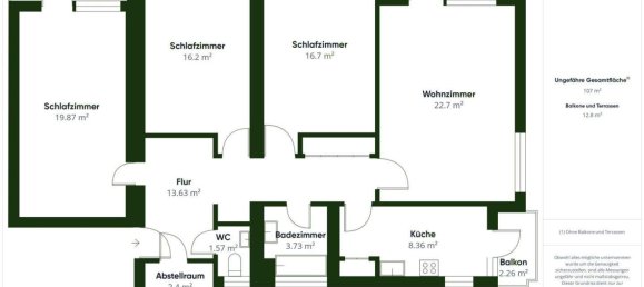 Квартира с 4 комнатами в Вёргль, Австрия № 204275 16