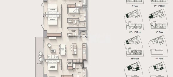 2 chambres Appartement à Dubai Silicon Oasis, UAE No. 102578 10