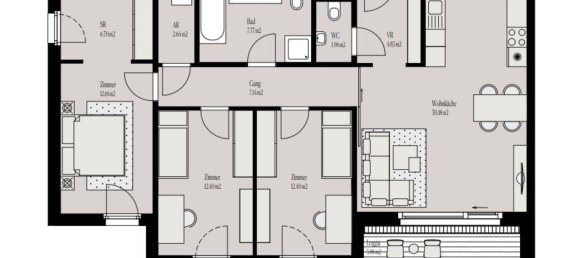 4 rooms Apartment in Vienna, Austria No. 188473 3