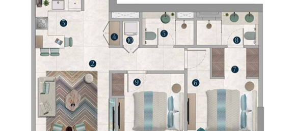 2 Schlafzimmer Wohnung in Dubai, UAE, Nr. 121685 2