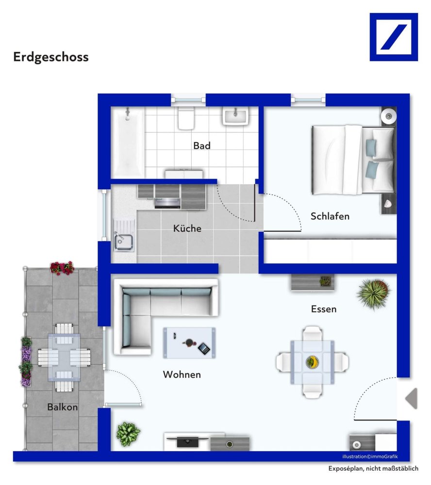 2 rooms Apartment in Neunkirchen, Germany No. 267037