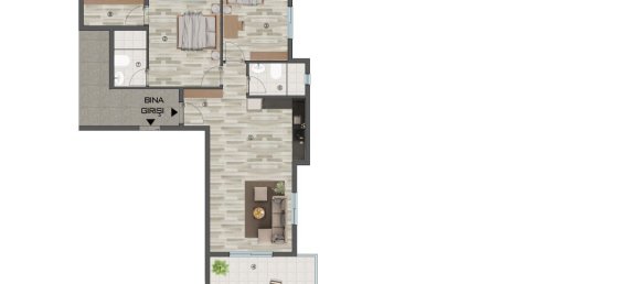 2 rooms Apartment in Mersin, Turkey No. 30087 5