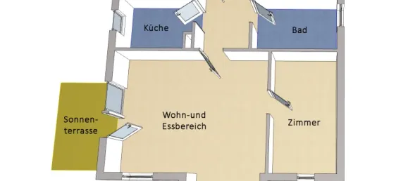 Квартира с 2 комнатами в Фронау, Германия № 45561 6