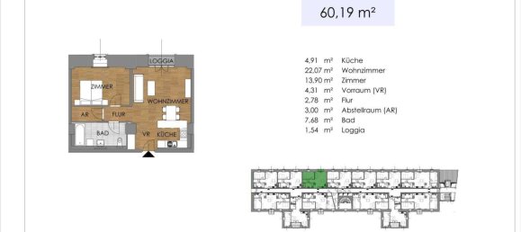 Apartamento de 3 habitaciónes en Bruck an der Leitha, Austria No. 193137 16