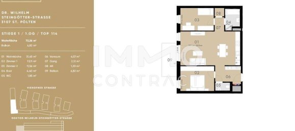 2 chambres Appartement à St. Polten, Austria No. 4592 20