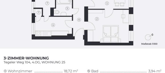 2 Schlafzimmer Wohnung in Charlottenburg, Germany, Nr. 93000 16