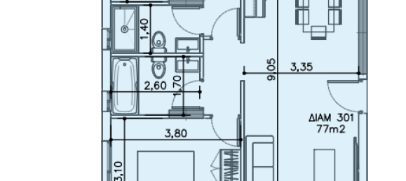 Apartamento T2 em Agios Mamas, Chipre N.º 173037 15