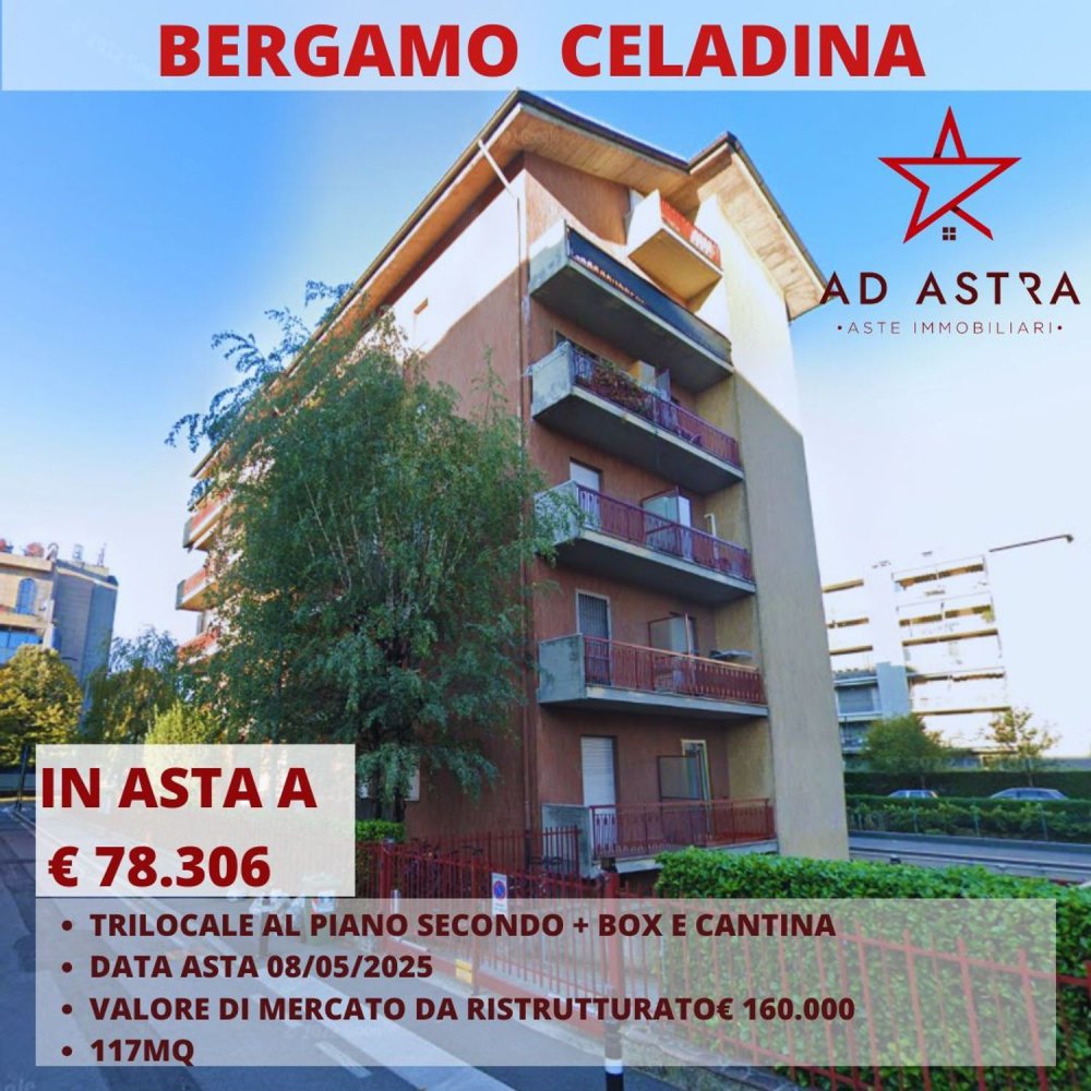 3 rooms Apartment in Bergamo, Italy No. 4893