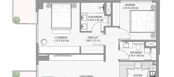 2 Schlafzimmer Wohnung in Dubai, UAE, Nr. 102037 3