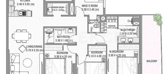 2 Schlafzimmer Wohnung in Dubai, UAE, Nr. 102037 2