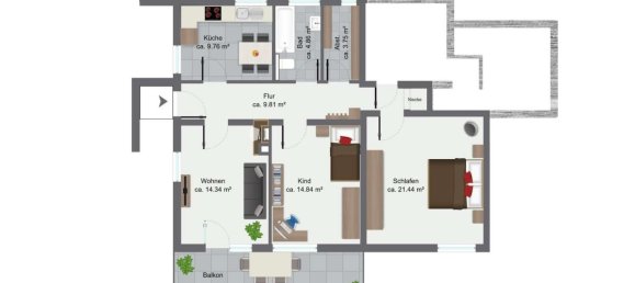 3-salle Appartement à Heilbronn, Germany No. 285307 13