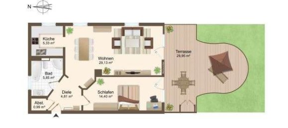1 Schlafzimmer Wohnung in München, Germany, Nr. 347210 12
