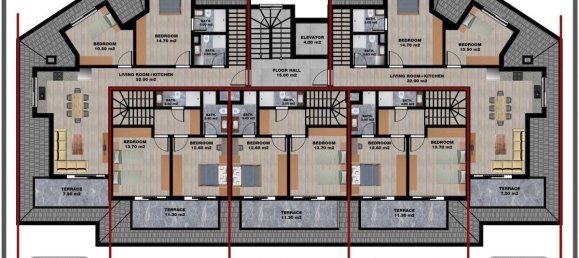 2 rooms Apartment in Tosmur, Turkey No. 10013 23