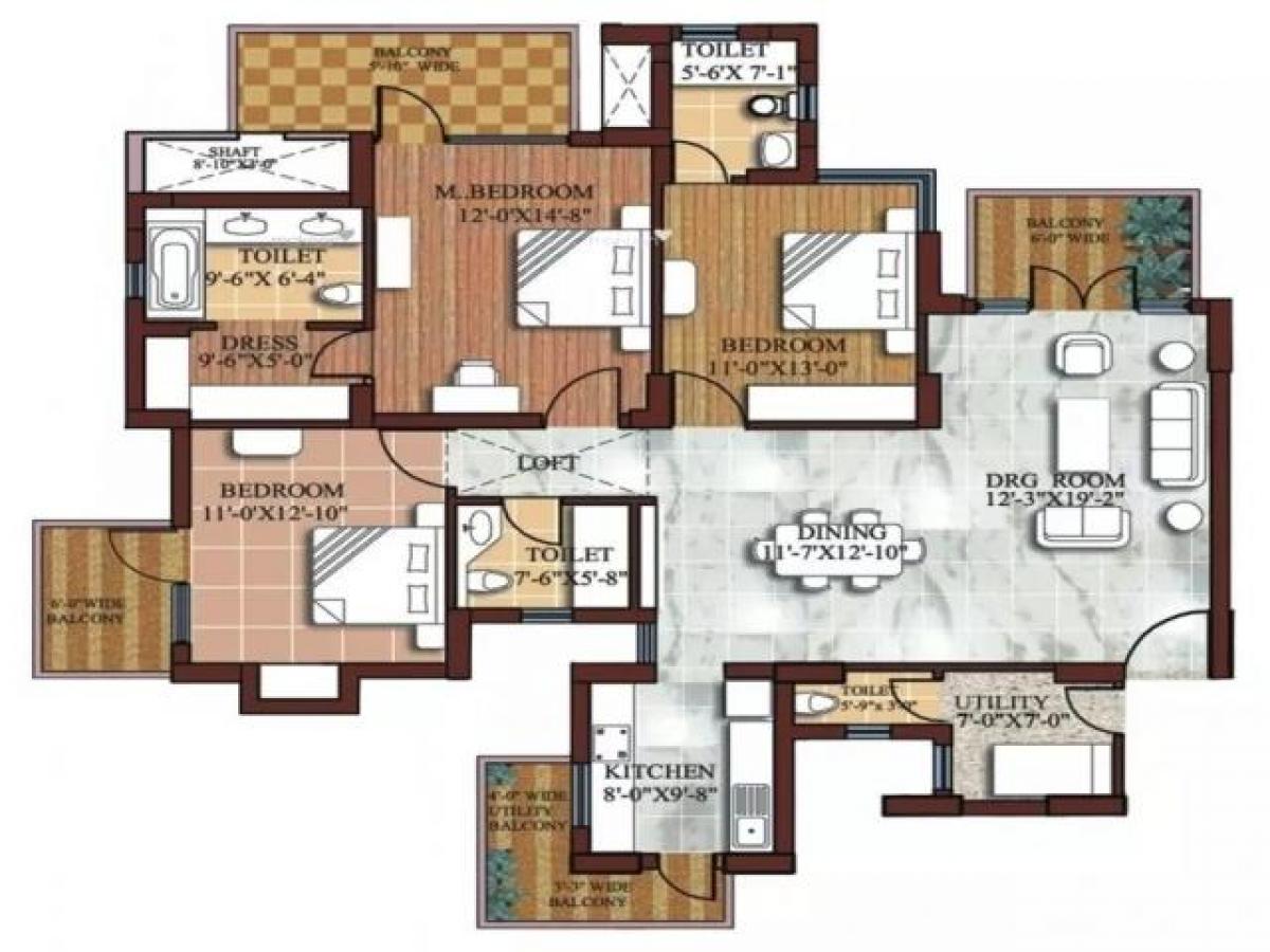 3 غرف نوم منزل في Faridabad, India رقم 7633