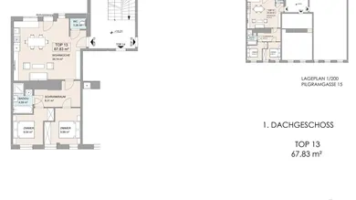 2 غرف نوم شقة في Margareten, Austria رقم 190364