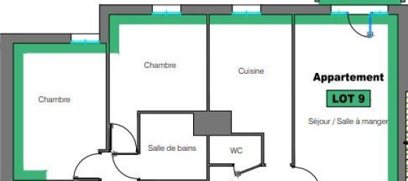 2 Schlafzimmer Wohnung in Metz, France, Nr. 53531 2