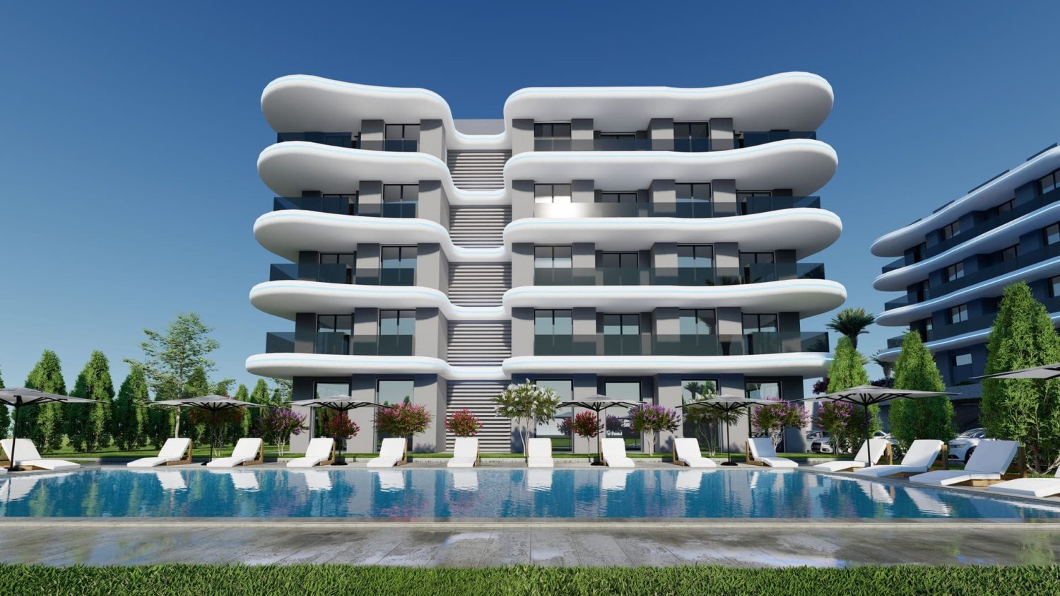 Apartment 2+1 in Lotus Sea Side, Okurcalar, Turkey No. 35167