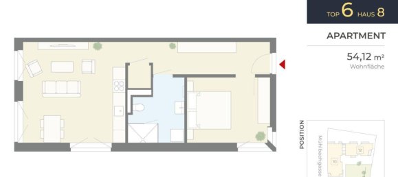 2غرفة شقة في Krems an der Donau, Austria رقم 217419 9