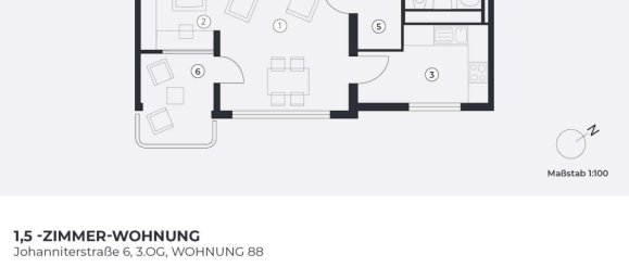 Apartamento de 1 dormitorio en Kreuzberg, Germany No. 92844 15