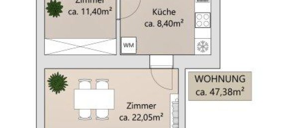 2 rooms Apartment in Meidling, Austria No. 92204 16