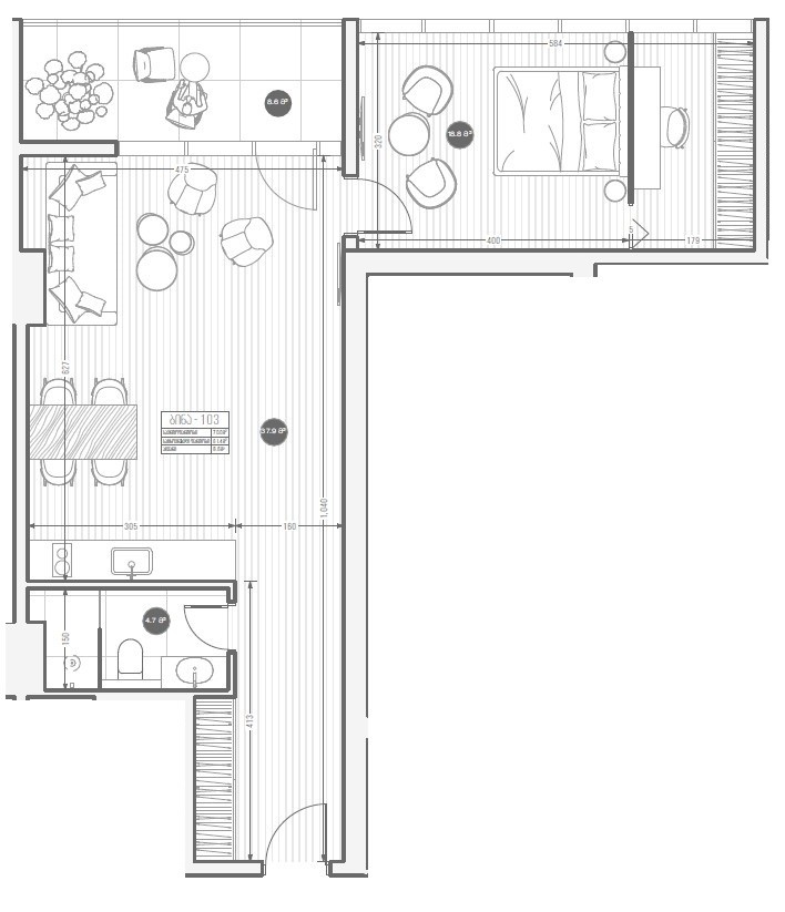 استوديو في Tbilisi, Georgia رقم 1387