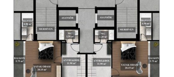 Apartamento de 2 habitaciónes en Mahmutlar, Turkey No. 10102 16