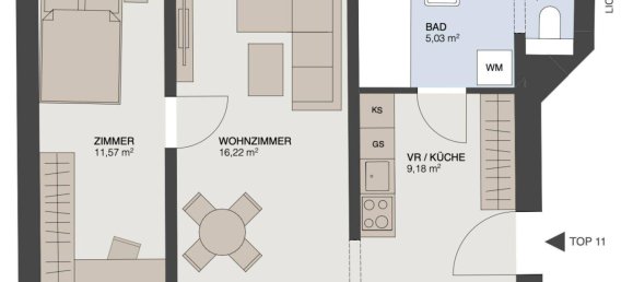 2-salle Appartement à Josefstadt, Austria No. 222898 9