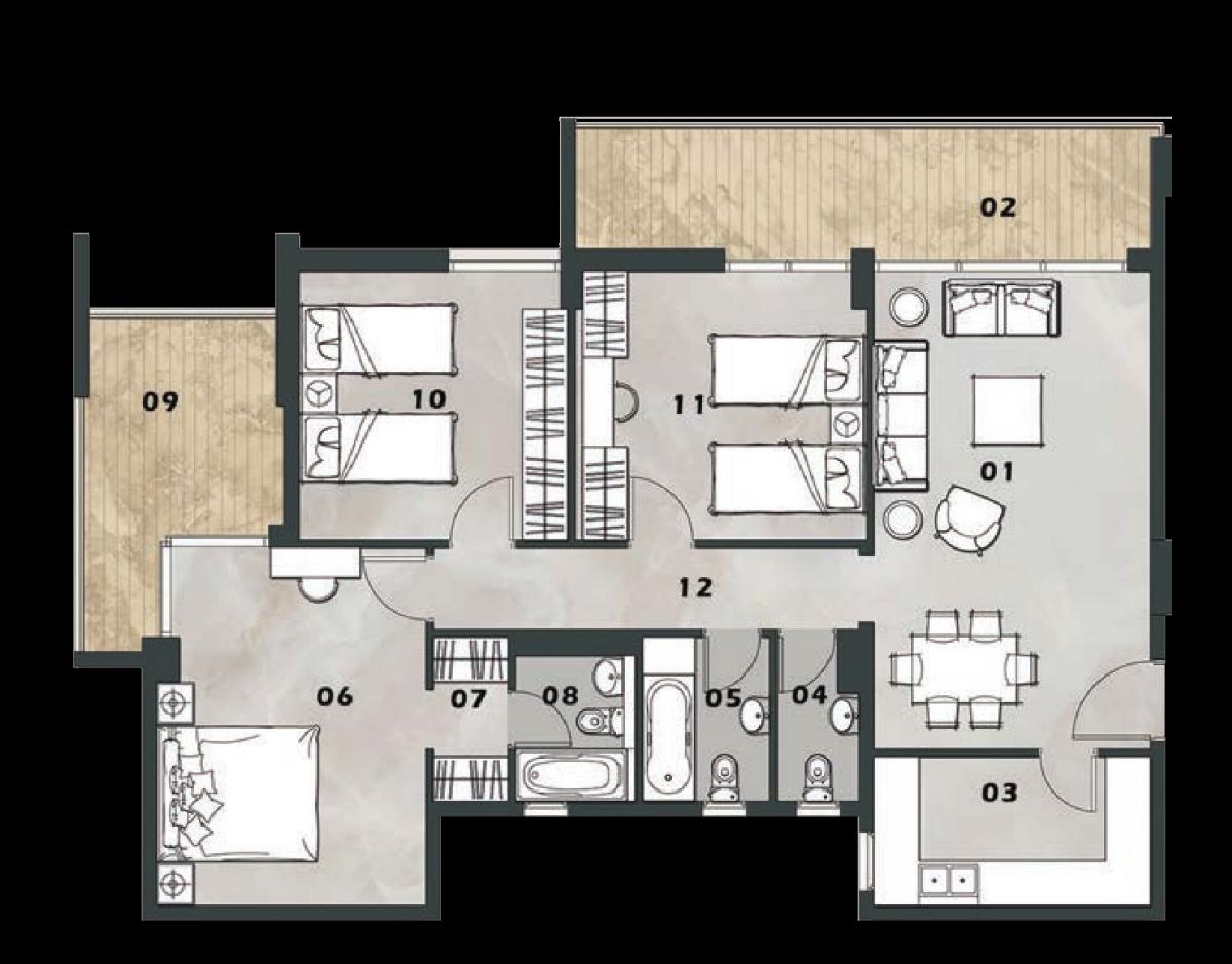 3 bedrooms Condo in New Capital City, Egypt No. 2251